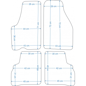 Hyundai Atos 1998-2003r Dywaniki welurowe Gold czarne